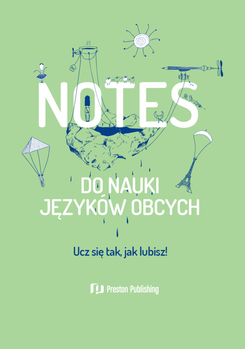 Notes do nauki języków obcych (pistacjowa okładka)