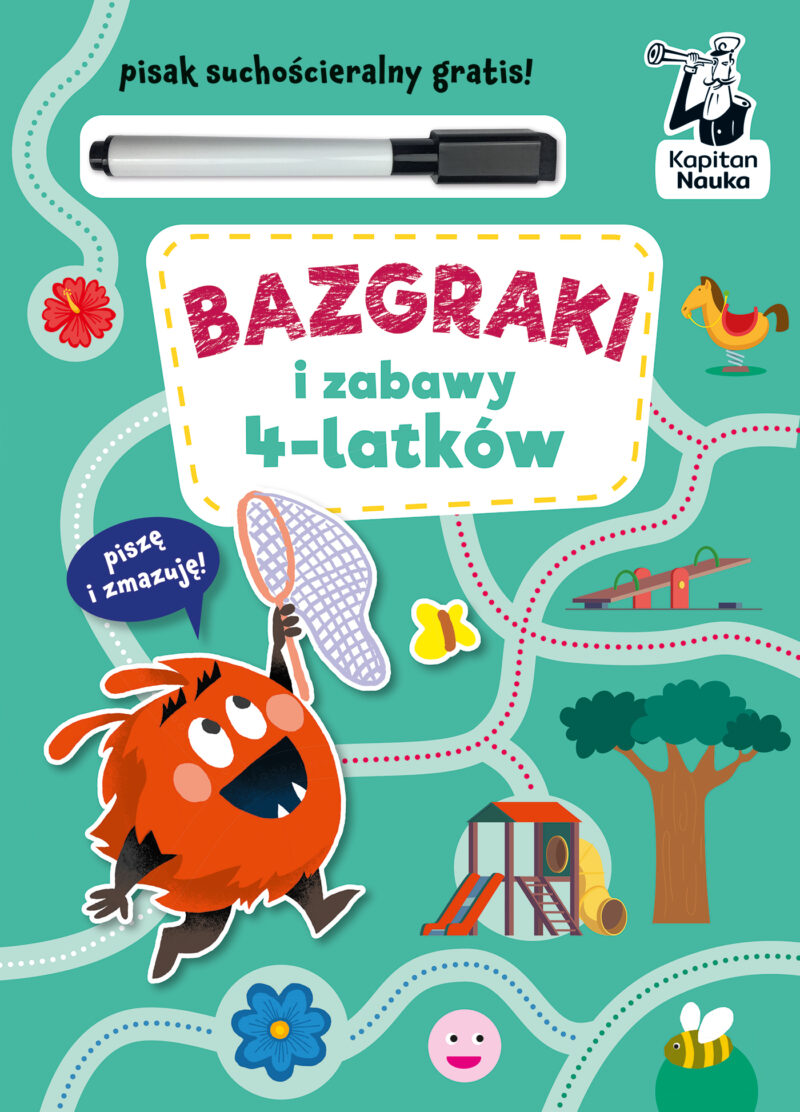 Bazgraki i zabawy 4-latków. Kapitan Nauka. Bazgraki