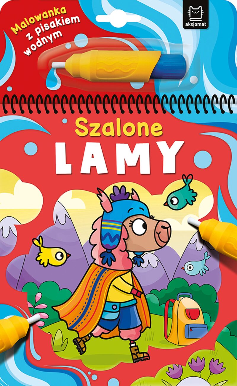 Szalone lamy. Malowanka z pisakiem wodnym