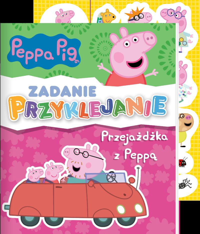 Przejażdżka z Peppą. Świnka Peppa. Zadanie Przyklejanie