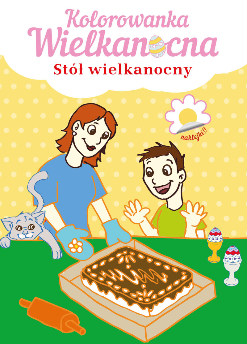 Stół Wielkanocny. Kolorowanka Wielkanocna