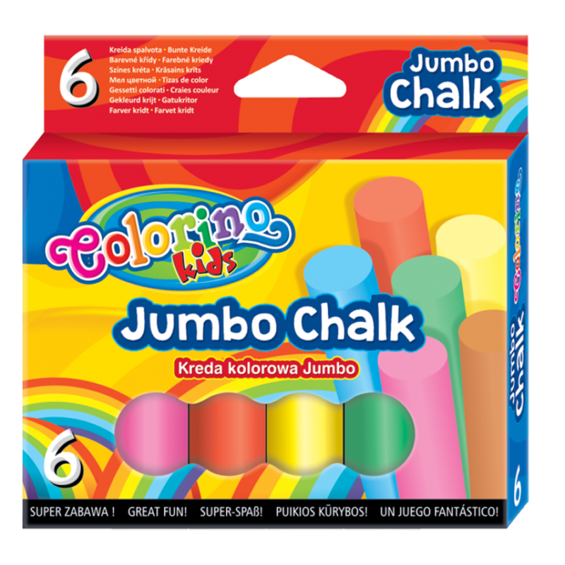 Kreda Colorino Kids kolorowa jumbo 6 sztuk