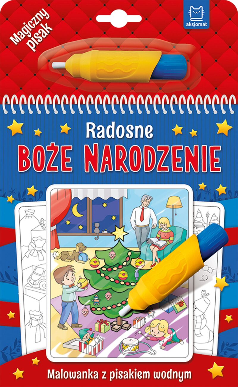 Radosne Boże Narodzenie. Malowanka z pisakiem wodnym