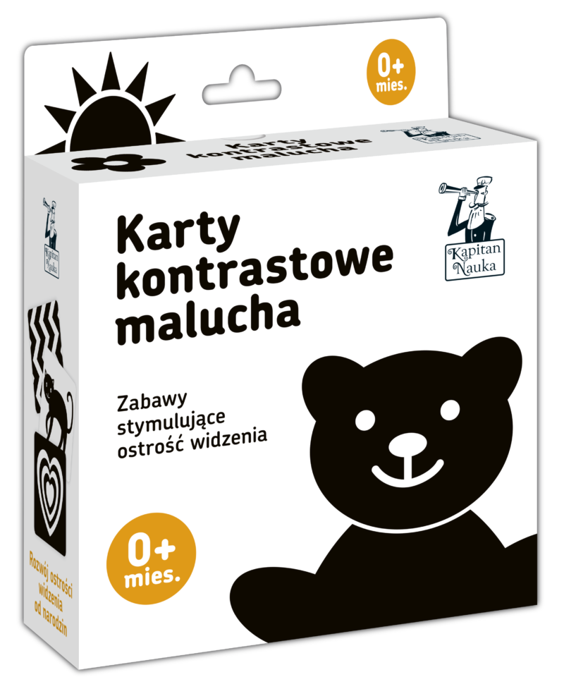 Karty kontrastowe malucha. (0+ mies.). Kapitan Nauka