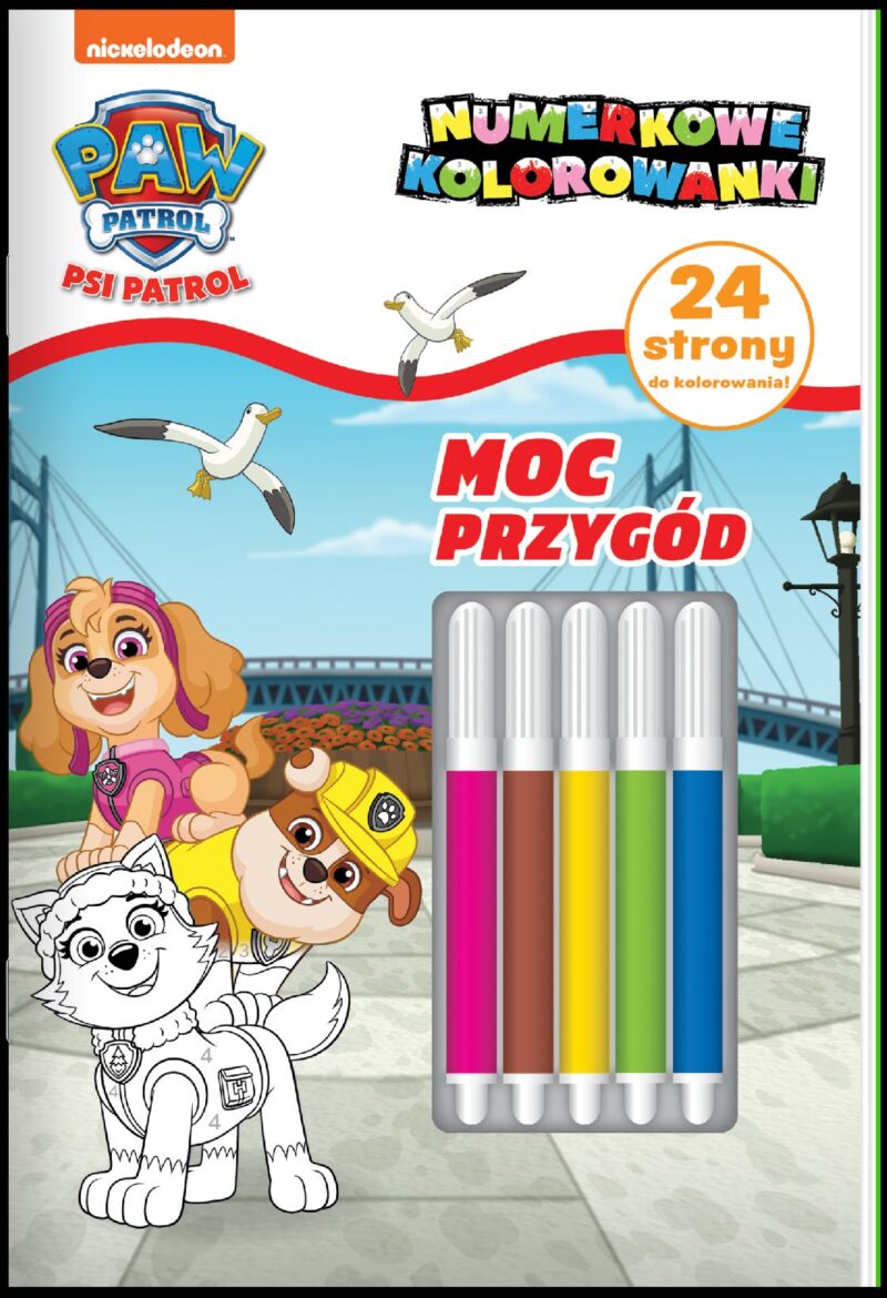 Moc przygód. Psi Patrol. Numerkowe kolorowanki