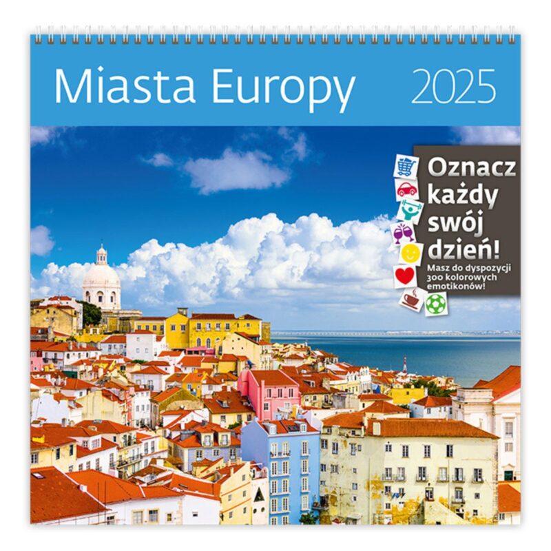 Kalendarz 2025 Miasta Europy ścienny