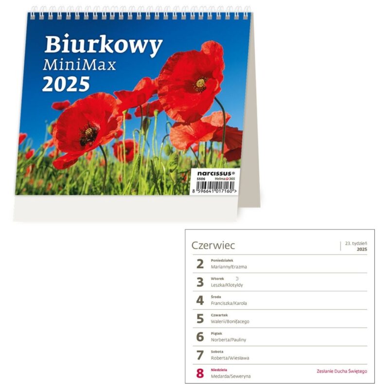 Kalendarz 2025 biurkowy MiniMax