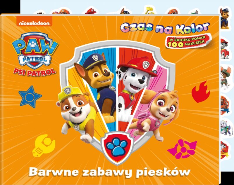 Barwne zabawy piesków. Psi Patrol. Czas na kolor