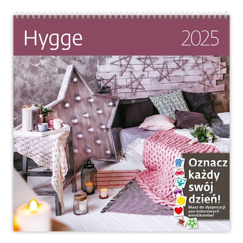 Kalendarz 2025 Hygge ścienny