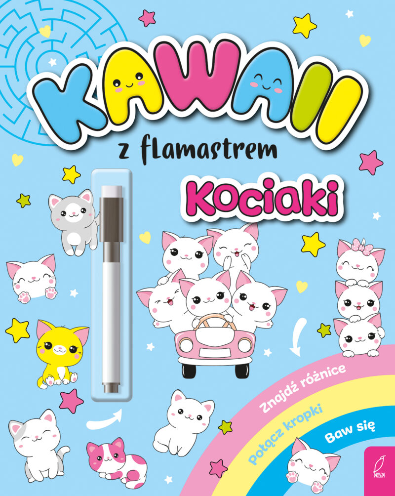 Kawaii z flamastrem. Kociaki