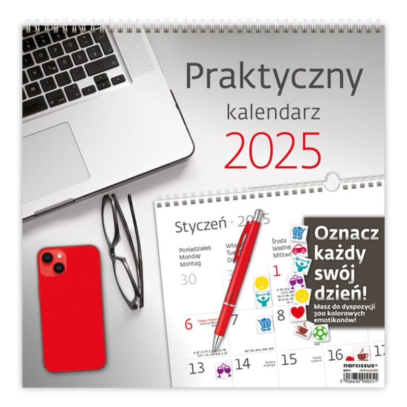 Kalendarz 2025 Praktyczny ścienny