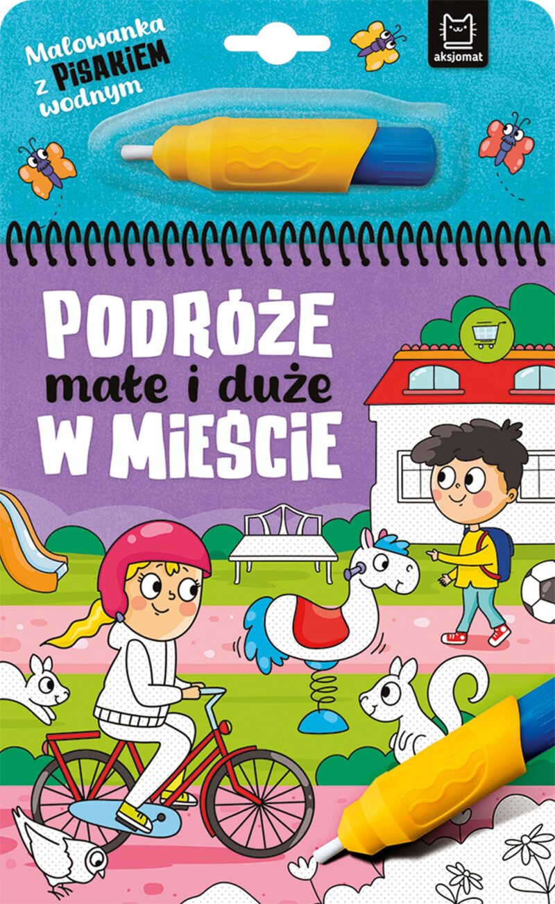 W mieście. Malowanka z pisakiem wodnym