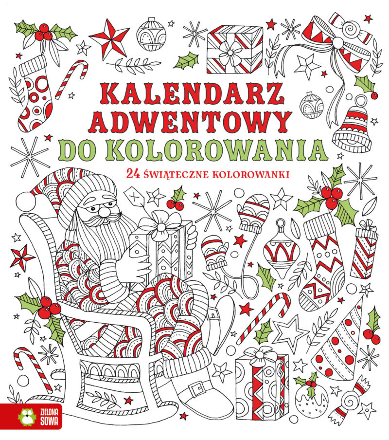 Kalendarz adwentowy do kolorowania