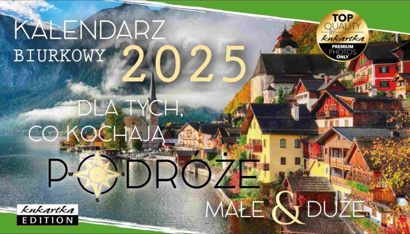 Kalendarz 2025 biurkowy Podróże