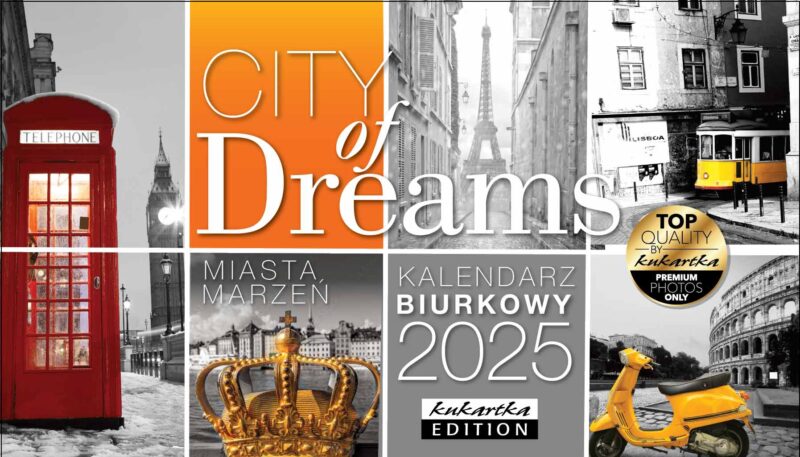 Kalendarz 2025 biurkowy City of Dreams