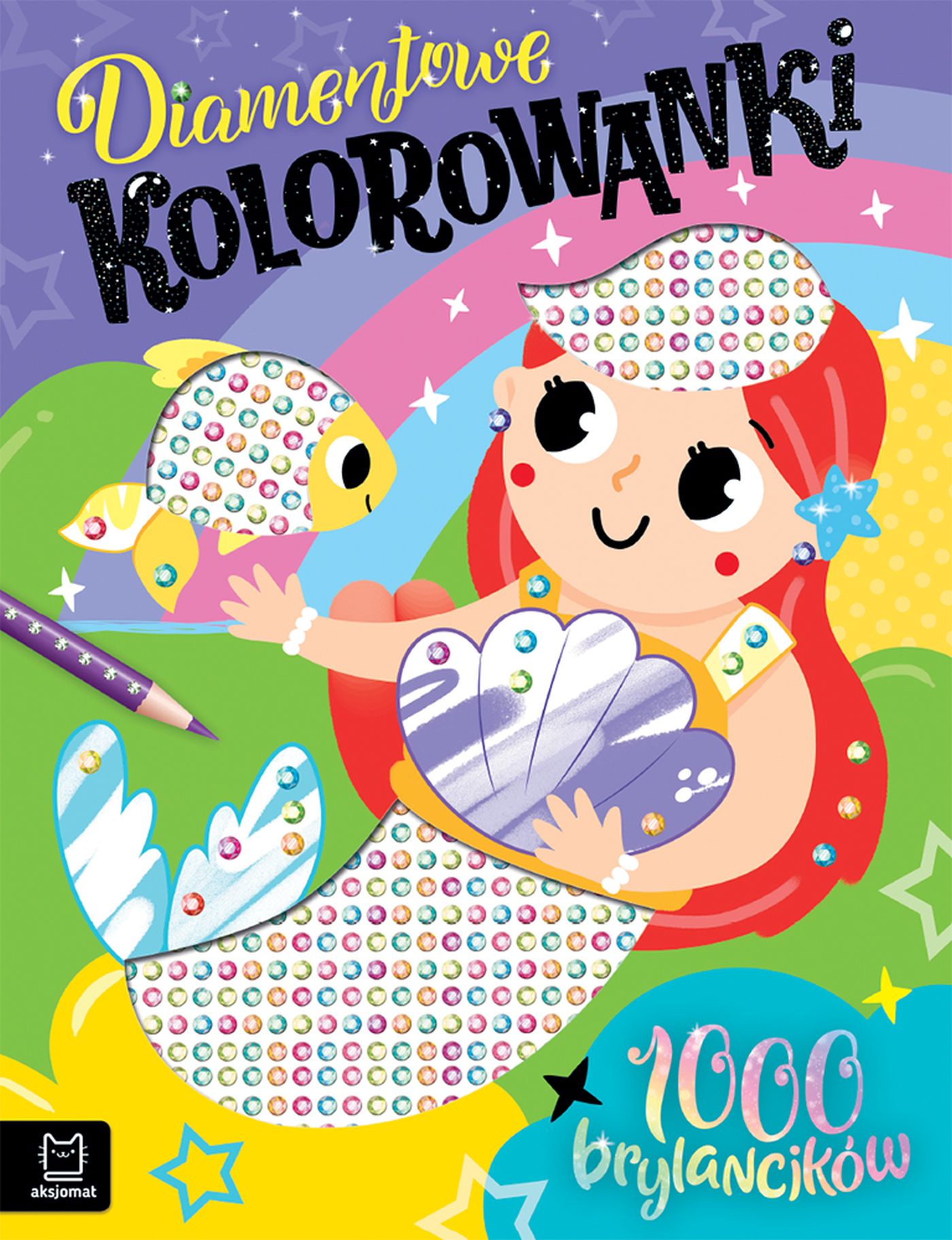 Diamentowe kolorowanki z syrenką. 1000 brylancików